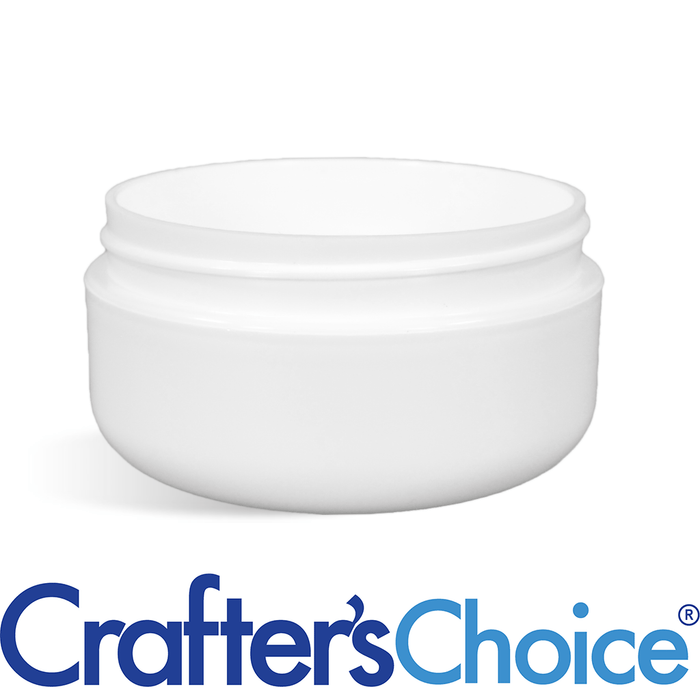 2 oz White LOW PROFILE Plastic Jar - 70/400