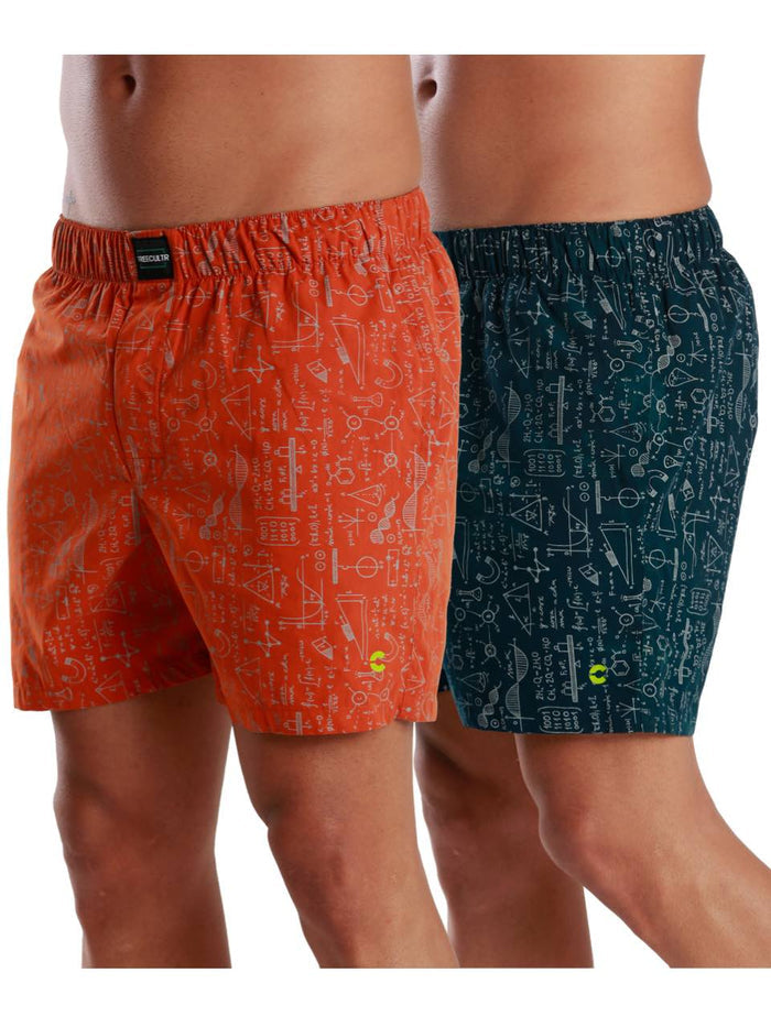 Hawaiian Blue; Orange / S / Men