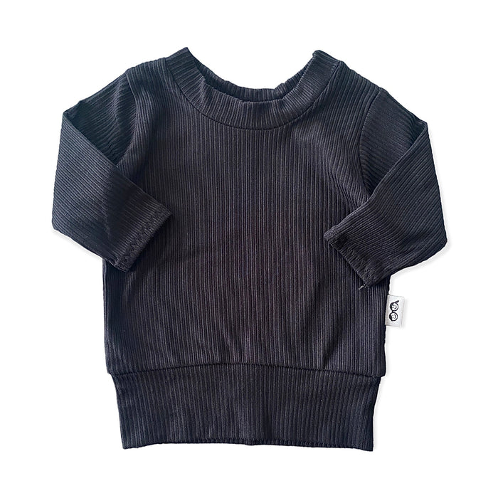 Black Ribbed Lounge Set