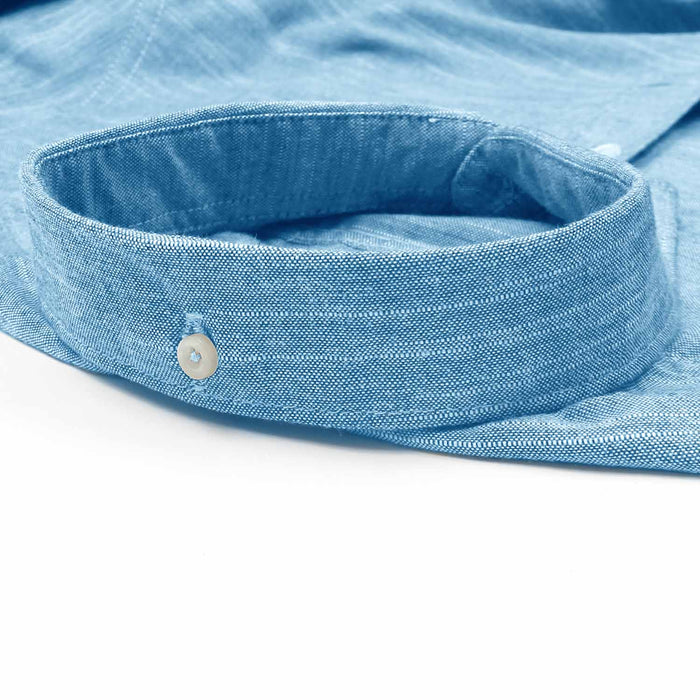 Blue Slub Oxford Shirt