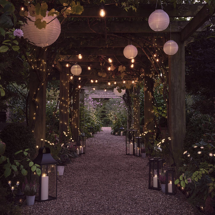 Bowen Extra Large Black Garden Lantern with TruGlow® Candle