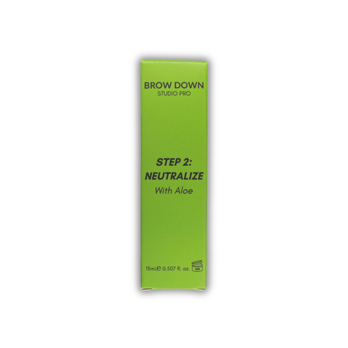 Brow Lamination, Step 2: Neutralize