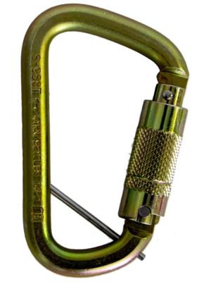 Carabiner Offset Steel, Triple Locking, Captive Eye Pin