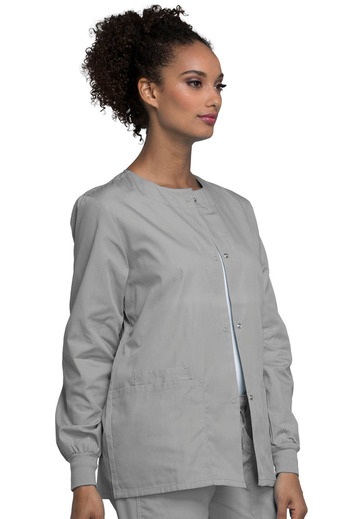 Cherokee Workwear Originals Snap Front Warm-Up Scrub Jacket