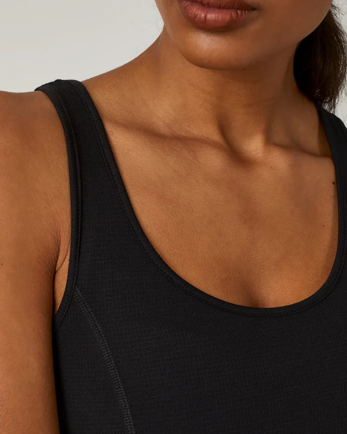 Core Ribbed Tank - Black