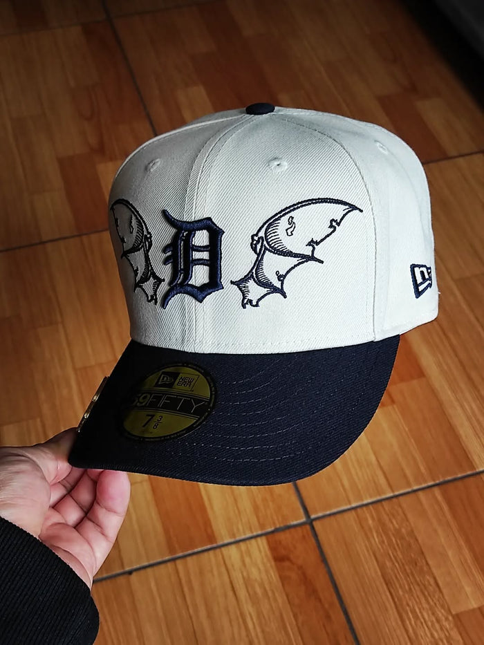 Gorra Detroit Tigers MLB Team Wings 59FIFTY Fitted Beige Claro