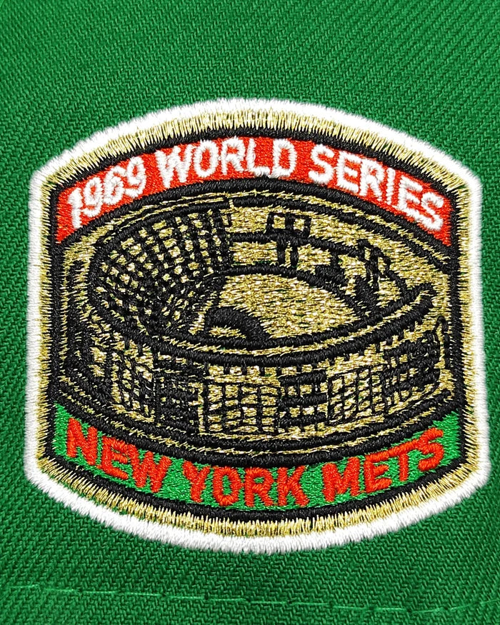 Green New York Mets Orange Bottom 1969 World Series Side Patch New Era 59Fifty Fitted