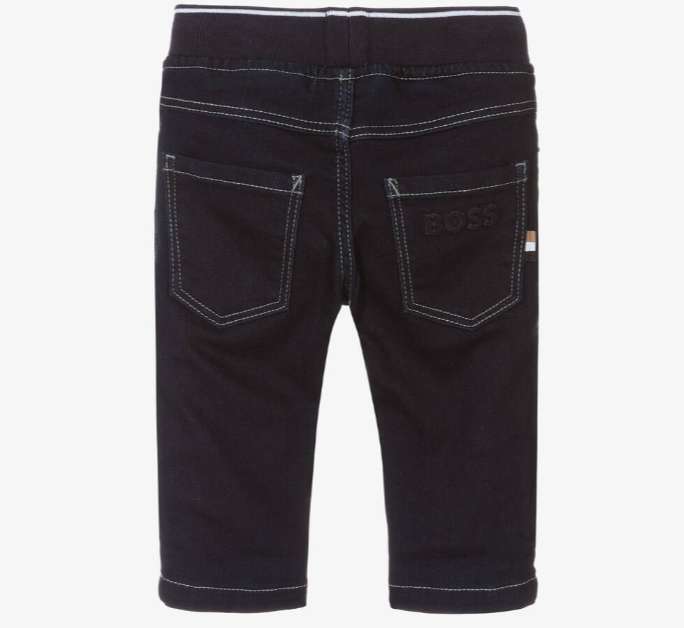 HUGO BOSS BABY Boys Navy Blue Regular Fit Trousers