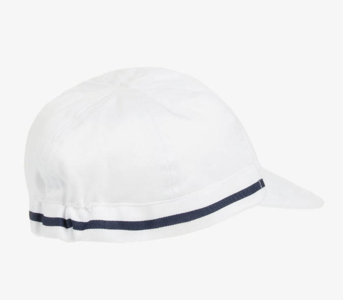 HUGO BOSS Baby Boys White Cotton Logo Cap