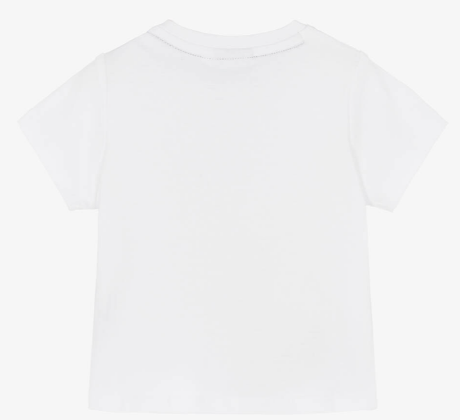 HUGO BOSS Baby Boys White Cotton T-Shirt