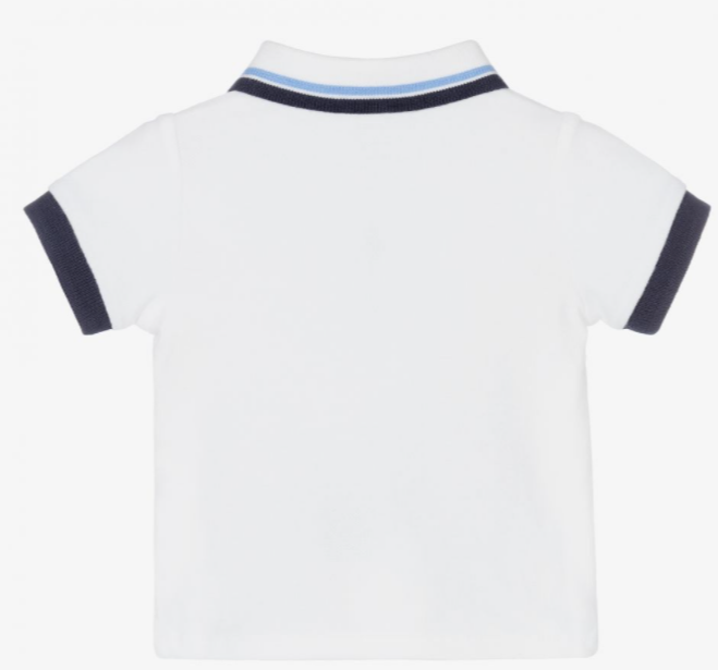 HUGO BOSS Baby Boys White Logo Polo Shirt