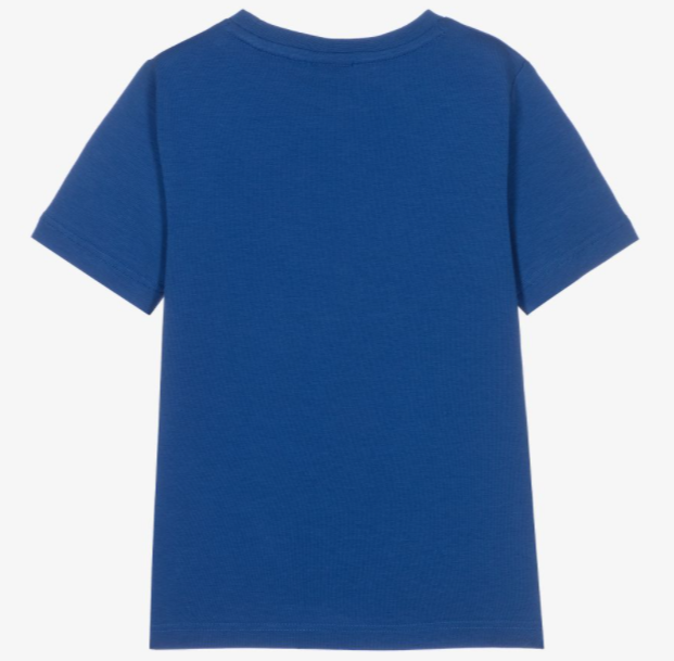 HUGO BOSS Boys Blue Logo T-Shirt