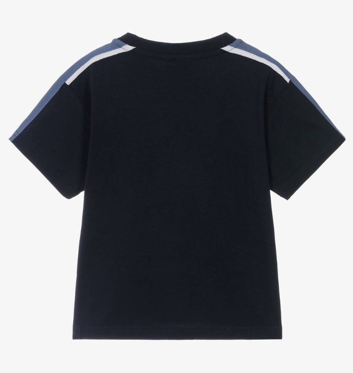 HUGO BOSS Boys Navy Blue Cotton T-Shirt