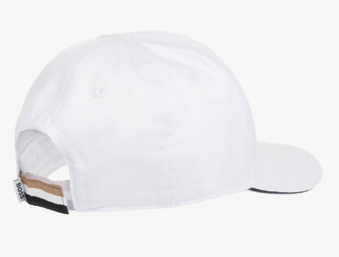 HUGO BOSS Boys White Logo Cap