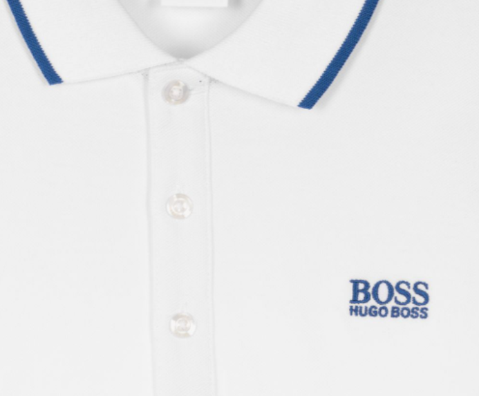 HUGO BOSS Boys White Polo Shirt