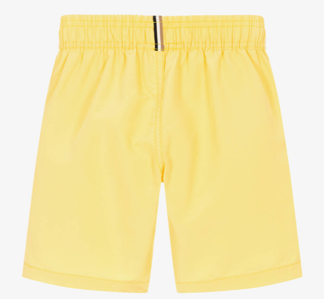 HUGO BOSS Boys Yellow Logo Swim Shorts