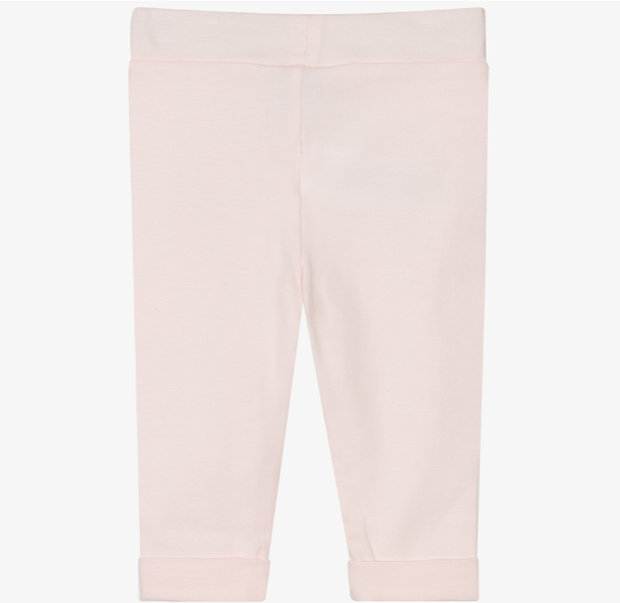 HUGO BOSS Girls Pink Cotton Leggings