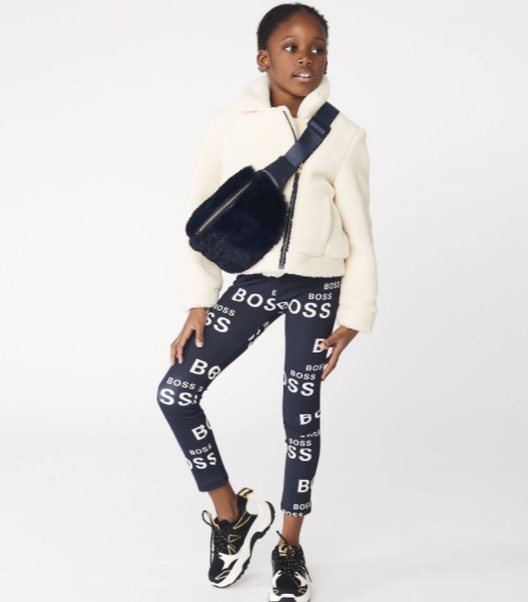 HUGO BOSS NAVY LOGO LEGGINGS