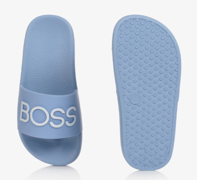 HUGO BOSS Pale Blue Logo Sliders