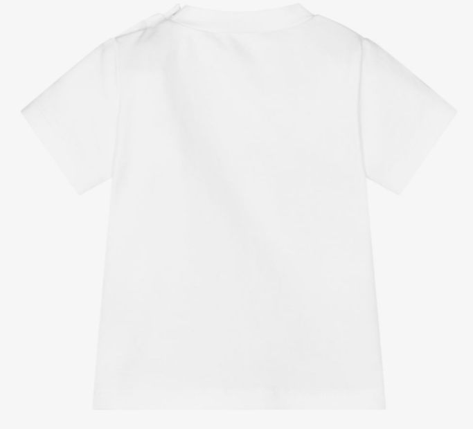 HUGO BOSS White Cotton Logo T-Shirt