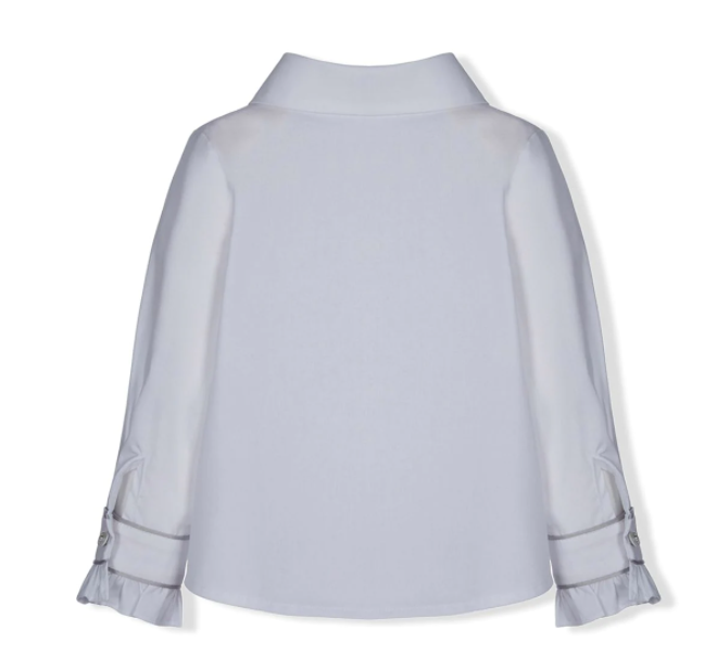 LAPIN HOUSE contrast-trim ruffled cuffs shirt