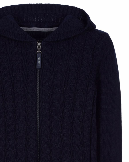 LAPIN HOUSE hooded cable-knit cardigan