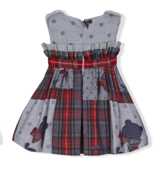 Lapin House tartan panel dress