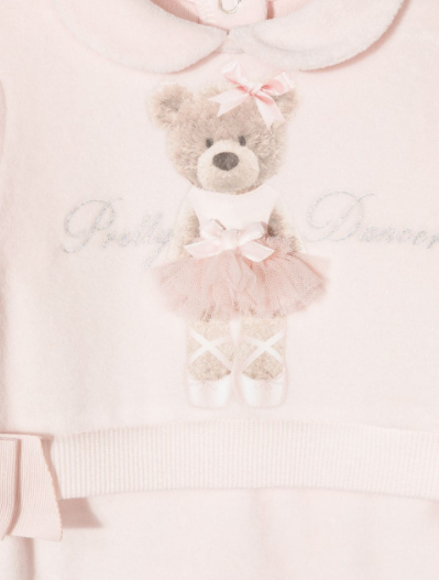 Lapin House Teddy Bear Print Velvet Grow