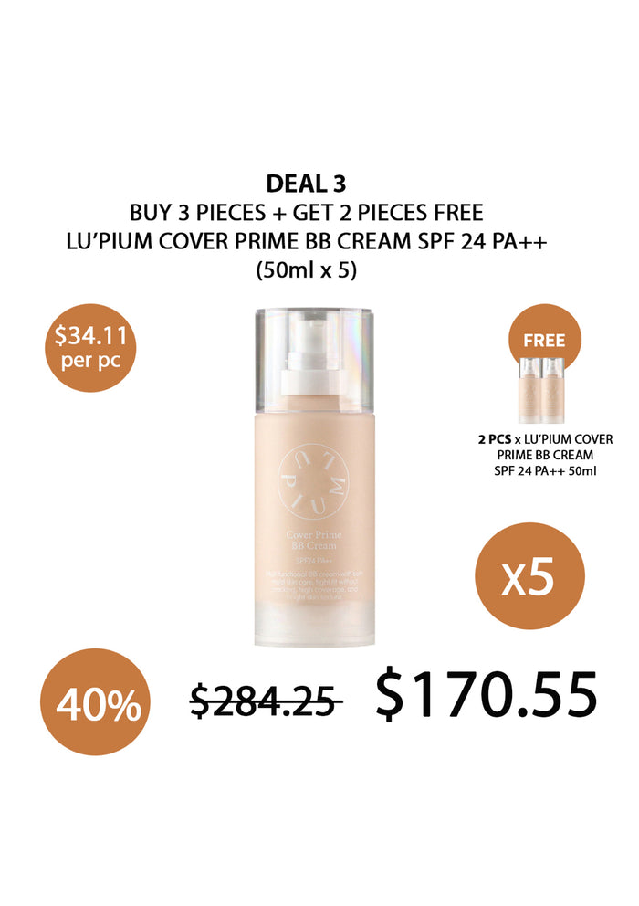 (BUY 3+2 FREE) LUPIUM COVER BB CREAM