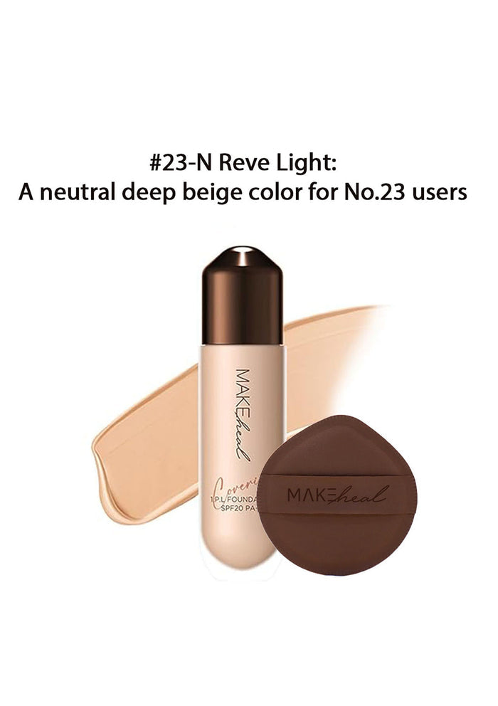 (BUY 1) 23N REVELIGHT MAKEHEAL FOUNDATION + (BUY 1) PUFF