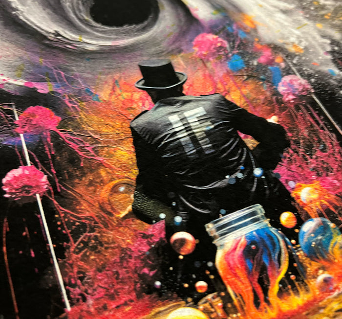 Mandala Vortex Mens T Black