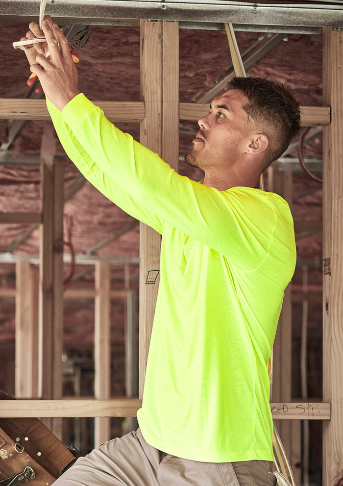 Mens Hi Vis Long Sleeve Tee | ZH390