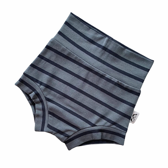 Navy Blue Striped Bummies
