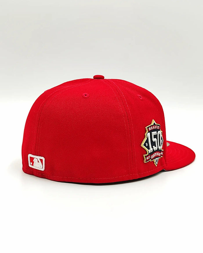 New Era 59fifty Bravos de Atlanta 150th Aniversario Side patch / Rojo blanco