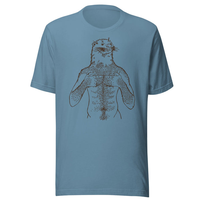 Brian Kenny Otter Graphic Steel BlueT-shirt
