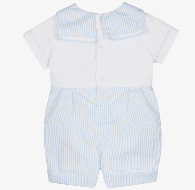PATACHOU Boys Blue Cotton Striped Shortie