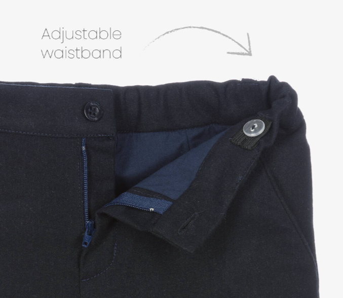PATACHOU Boys Navy Blue Flannel Shorts