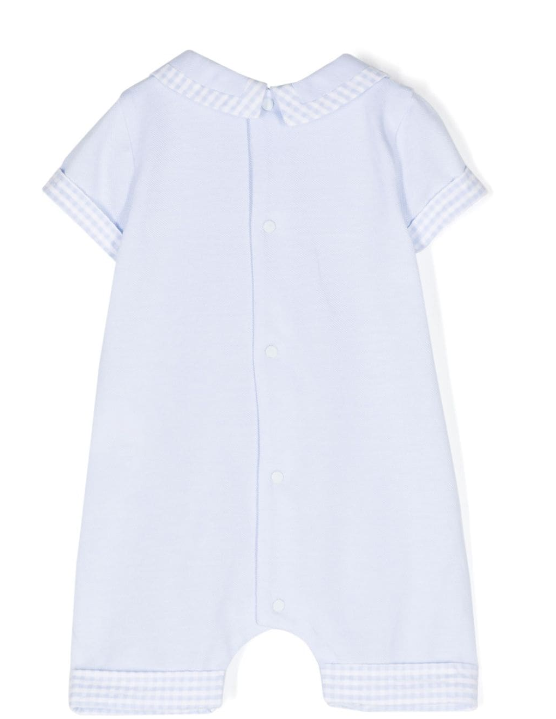 PATACHOU check pattern-detail cotton romper