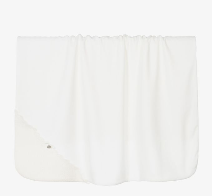 PAZ RODRIGUEZ Ivory Velour Blanket (88cm)