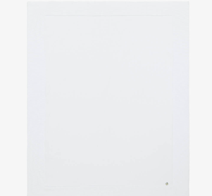 PAZ RODRIGUEZ White Organic Cotton Blanket (98cm)