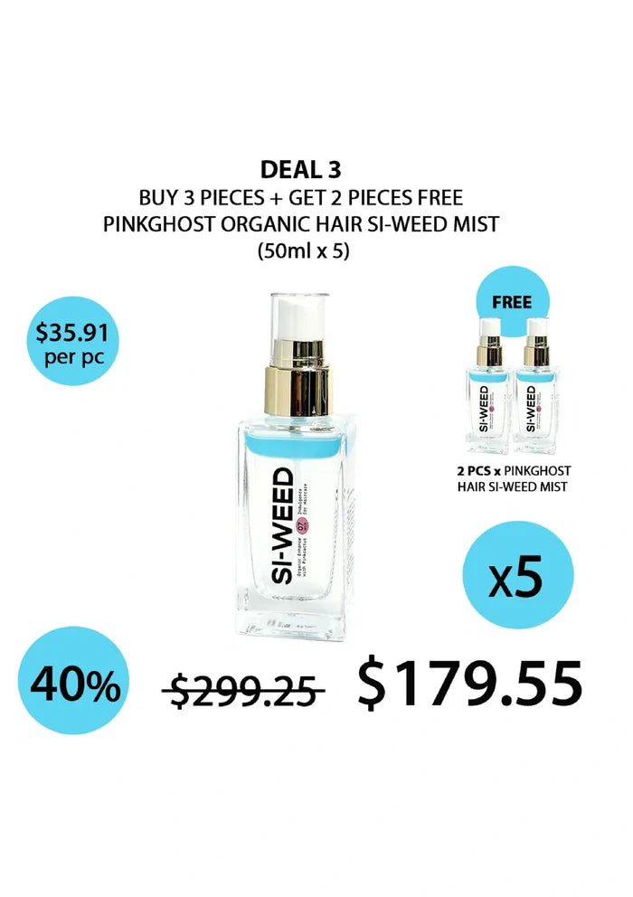 (BUY 3+2 FREE) PINKGHOST ORGANIC HAIR SI-WEED MIST