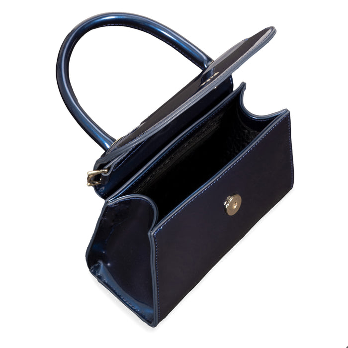 Riona Luna RFID Patent Mini Top Handle Black - Bentley