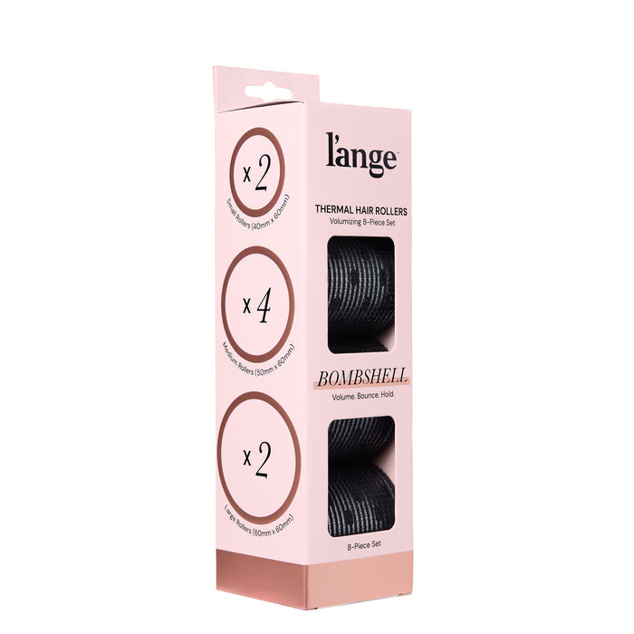 L'ange Thermal Hair Aluminum Rollers on a blank background