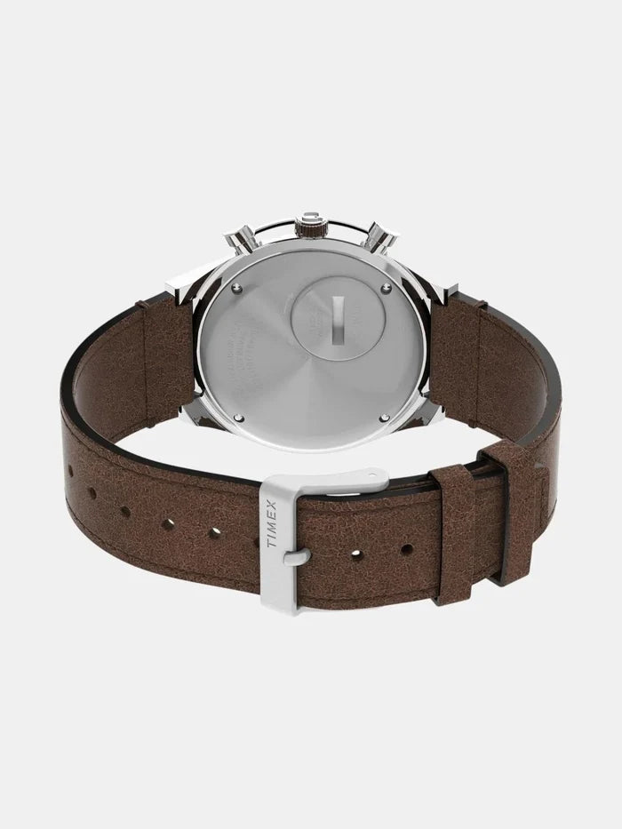 Timex Dial & Leather Strap Analogue Chronograph Watch - TW2V42800U9