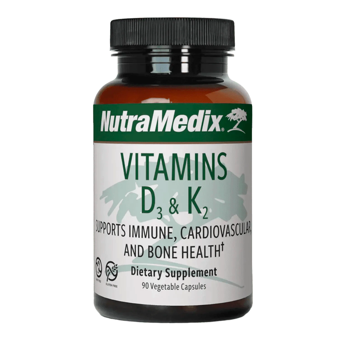 Vitamin D3 K2 Vegetable Capsules by NutraMedix
