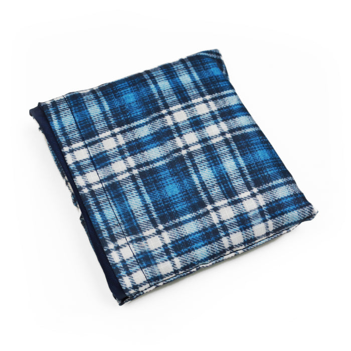 YS Plaid Tote Bag (Blue)