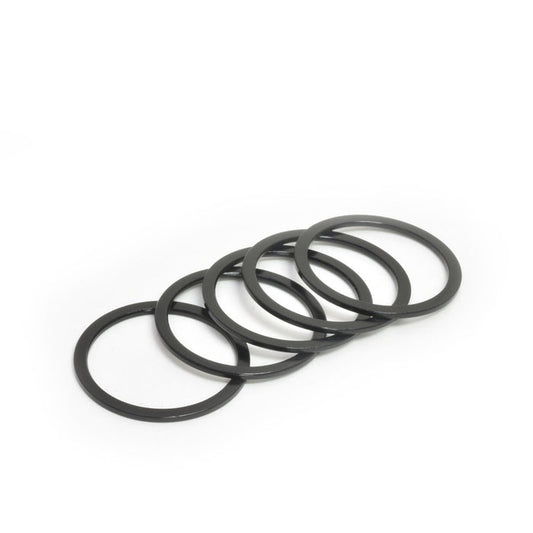 1-1/8" x 1.5mm Black Aluminum Headset Spacers, Bag of 5