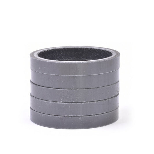 HD0003 1-1/8" x 5mm Carbon Fiber Headset Spacer, Bag of 5