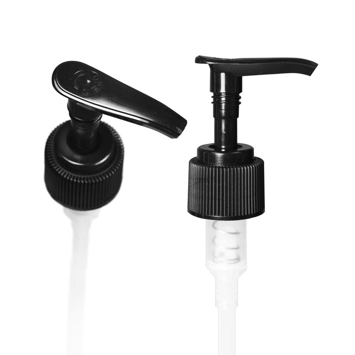 24/410 Black Ribbed SADDLE Pump Top