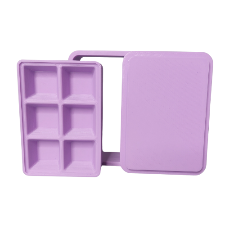 3D Printed 6-Square Plain Breakaway Bath Bomb Mold